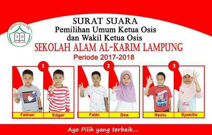 Sekolah Alam Al Karim Lampung Gelar Pemilihan Ketua Osis